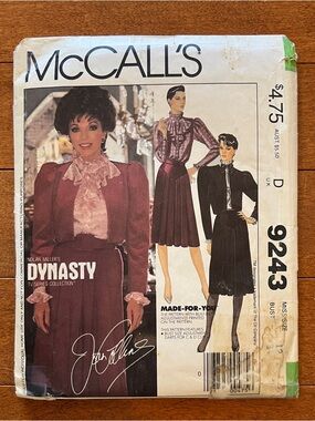 McCall's 9243 Women's Jacket, Blouse and Pleated Skirt